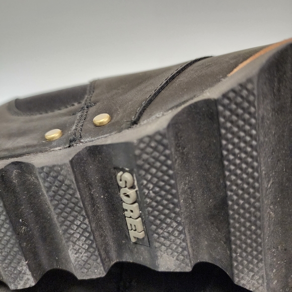 Sorel Women's Lea Wedge Black/Quarry High Top Boot 11 - Picture 3 of 15